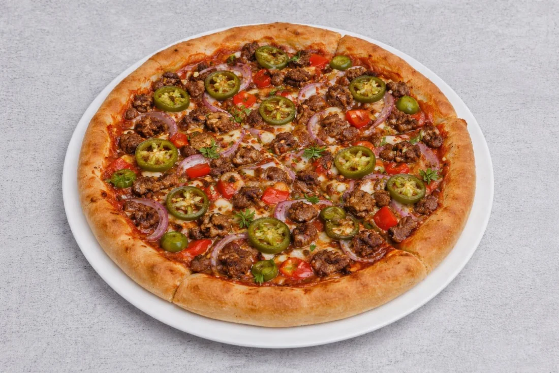 BBQ beef pizza